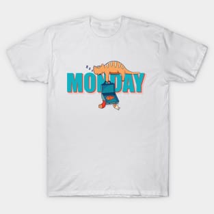 Funny Cat Lazy Monday T-Shirt